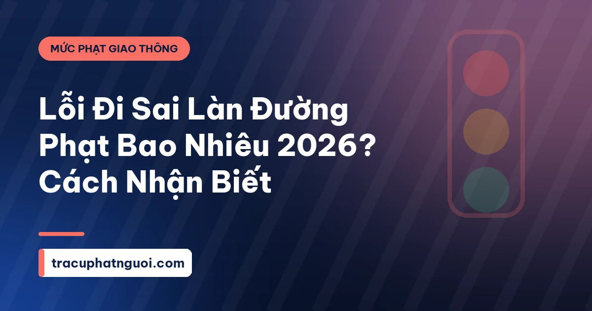 Lỗi Đi Sai Làn Đường Phạt Bao Nhiêu 2026? Cách Nhận Biết