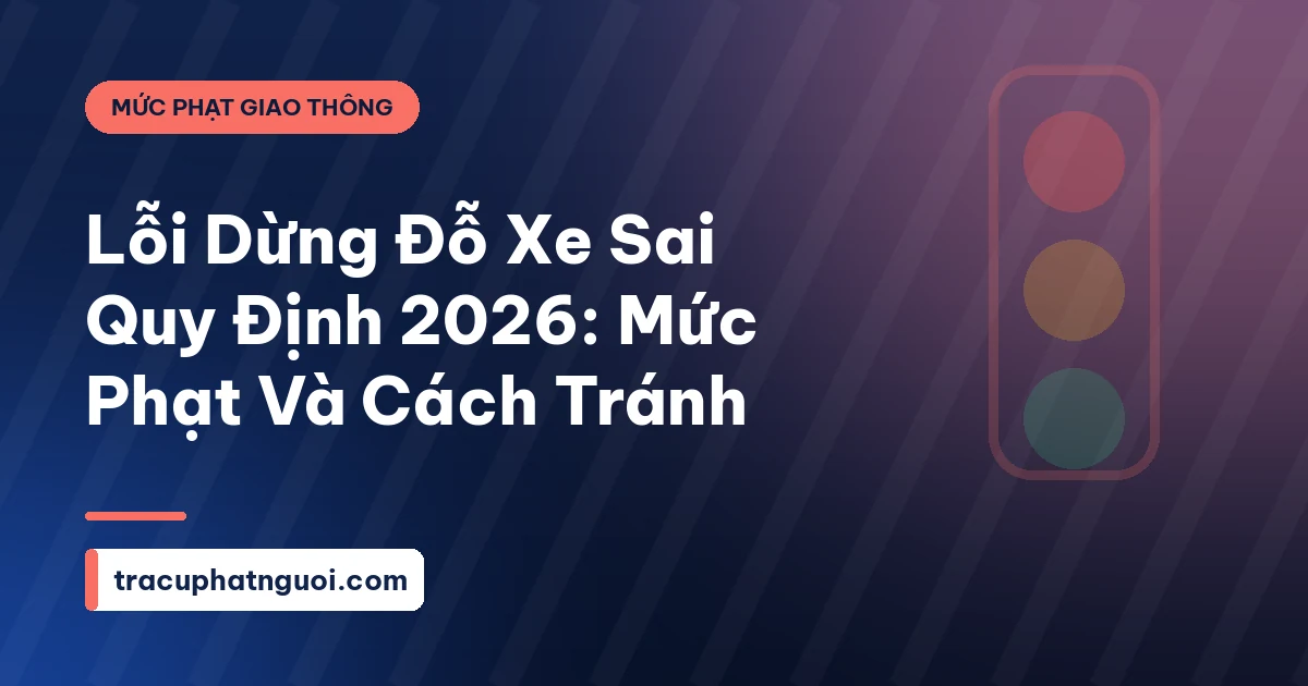 Lỗi Dừng Đỗ Xe Sai Quy Định 2026: Mức Phạt Và Cách Tránh