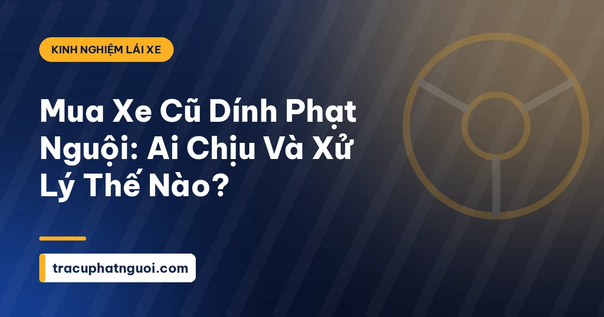 Mua Xe Cũ Dính Phạt Nguội: Ai Chịu Và Xử Lý Thế Nào?