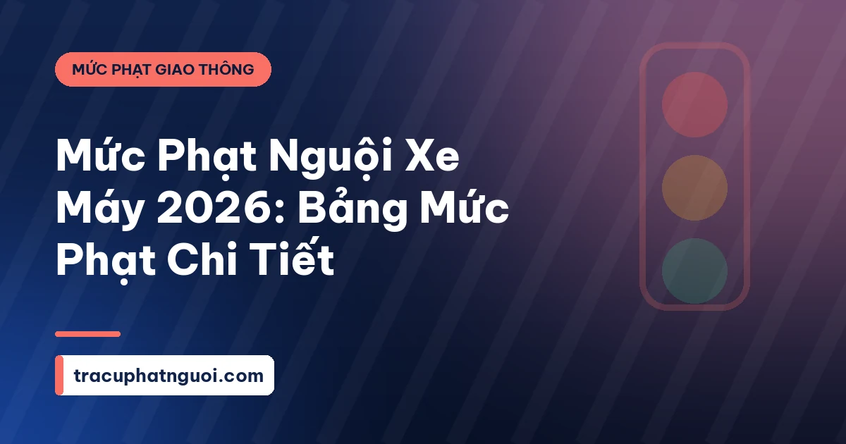 Mức Phạt Nguội Xe Máy 2026: Bảng Mức Phạt Chi Tiết