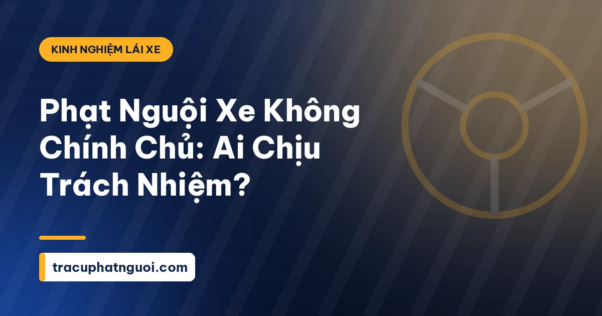 Phạt Nguội Xe Không Chính Chủ: Ai Chịu Trách Nhiệm?