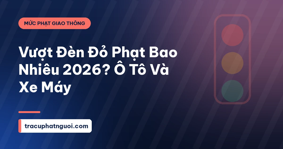 Vượt Đèn Đỏ Phạt Bao Nhiêu 2026? Ô Tô Và Xe Máy